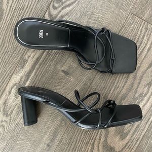 Zara strapped heeled sandals